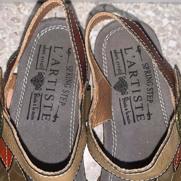 L’Artiste by Spring Step Leather Sandals Women’s Multicolor US 7.5 EU 38 - Picture 2 of 13